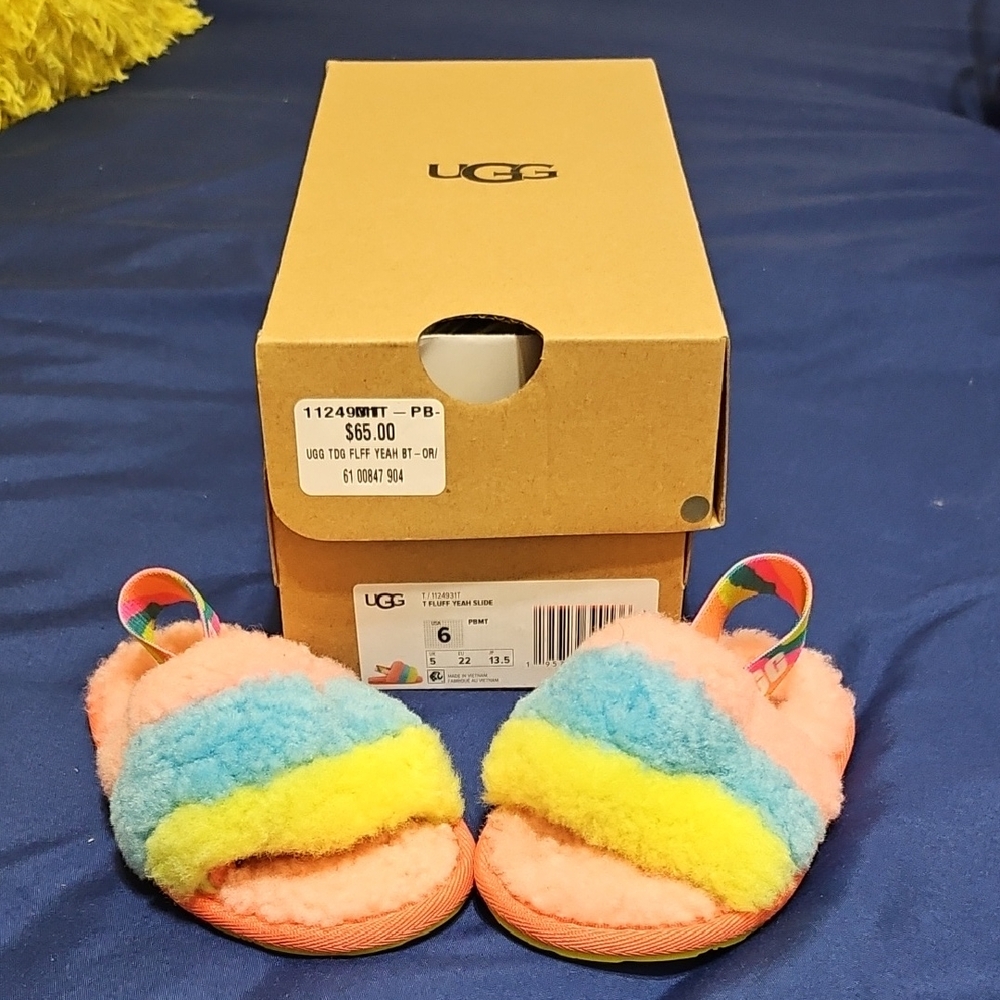UGG Fluff Yeah Slippers - Pink, Blue, Yellow